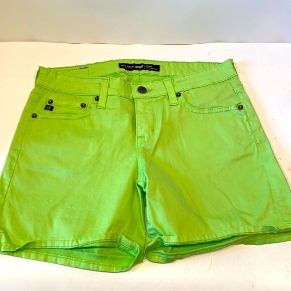 Big Star 1974 Neon Green shorts Women's size 28 - Picture 3 of 8